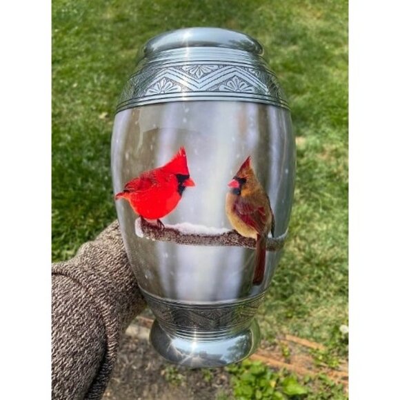 Cozy Cardinal Cremation Urns for Human Ashes Adult Male for Funeral, Burial - Picture 1 of 1